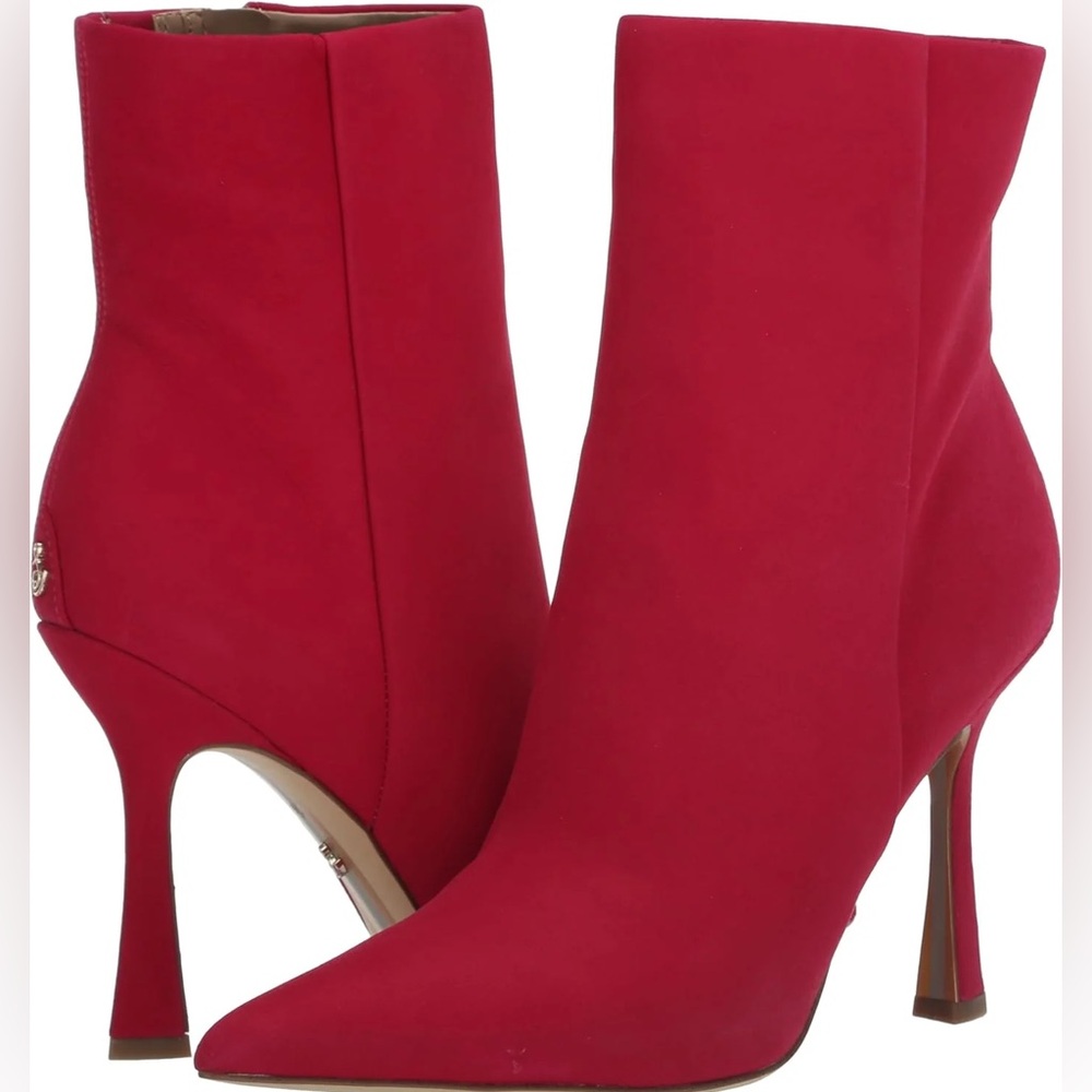 Sam Edelman Ella Booties Magenta Suede